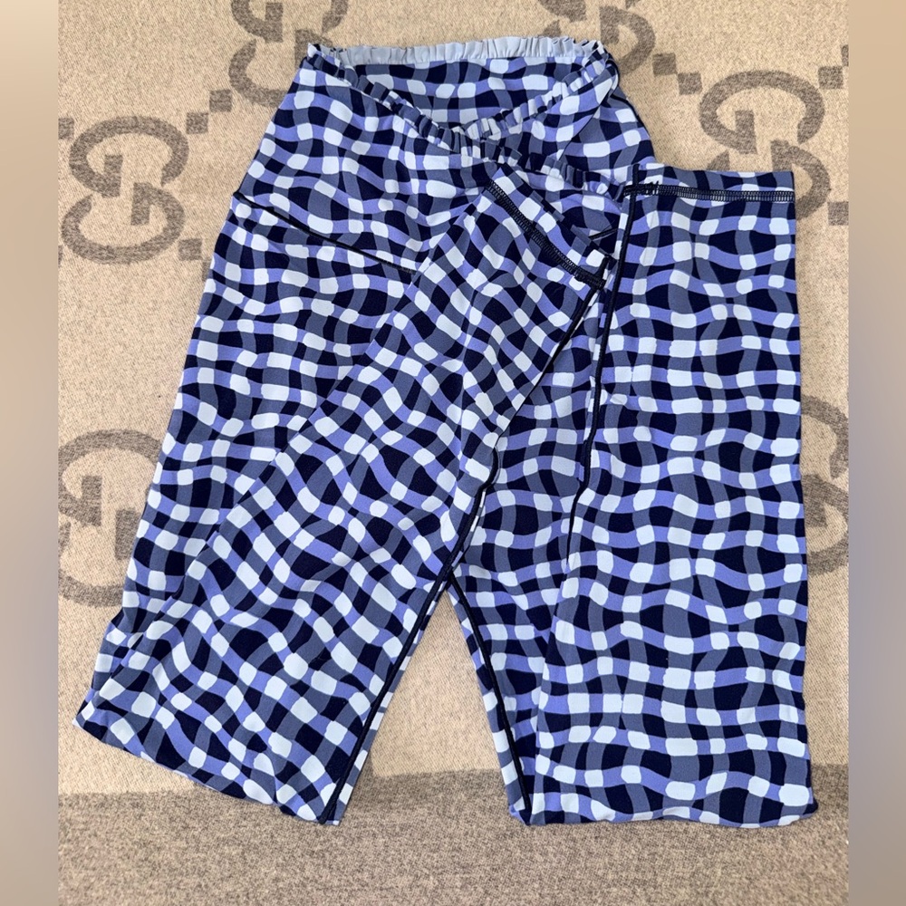 Aerie High-Waist Blue Check Leggings - Picture 5 of 9